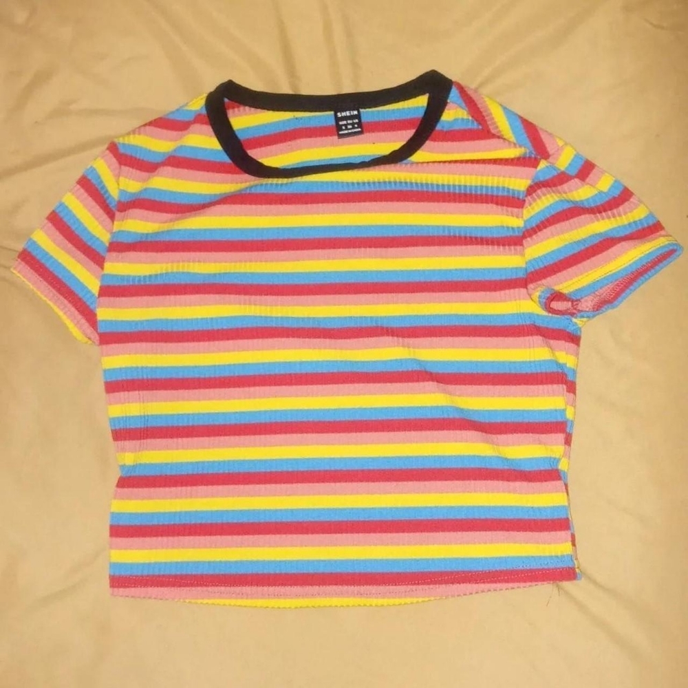 Size small rainbow stripe shirt